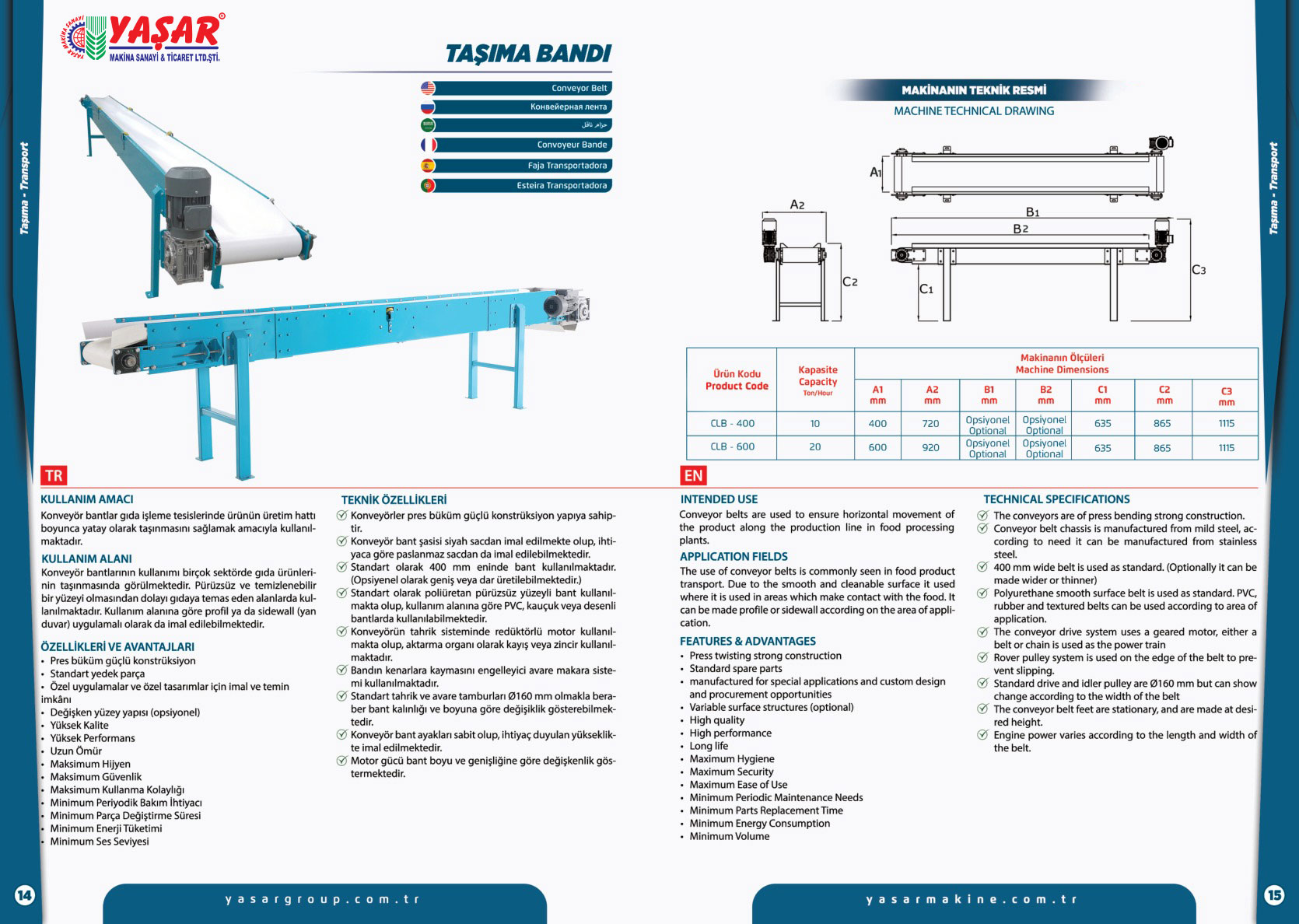 Taşıma Bandı katalog sayfası