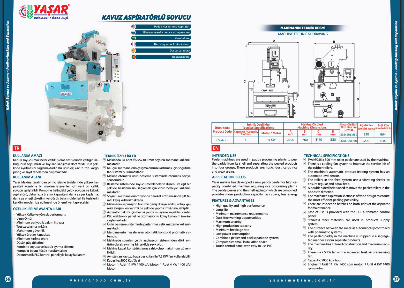 Kavuz Aspiratörlü Soyucu katalog sayfası