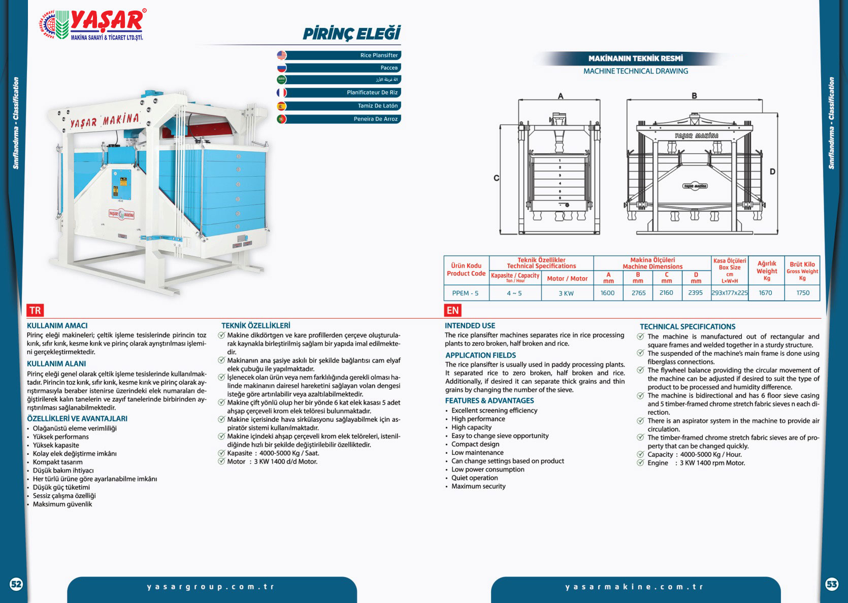 Pirinç Eleği katalog sayfası