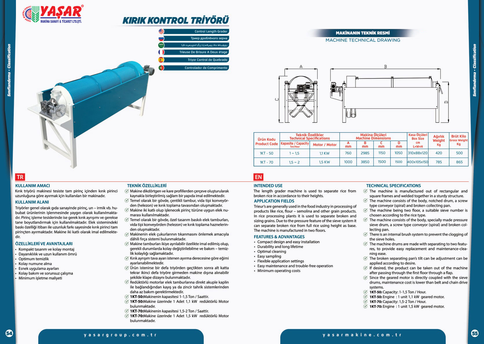 Kırık Kontrol Triyörü katalog sayfası