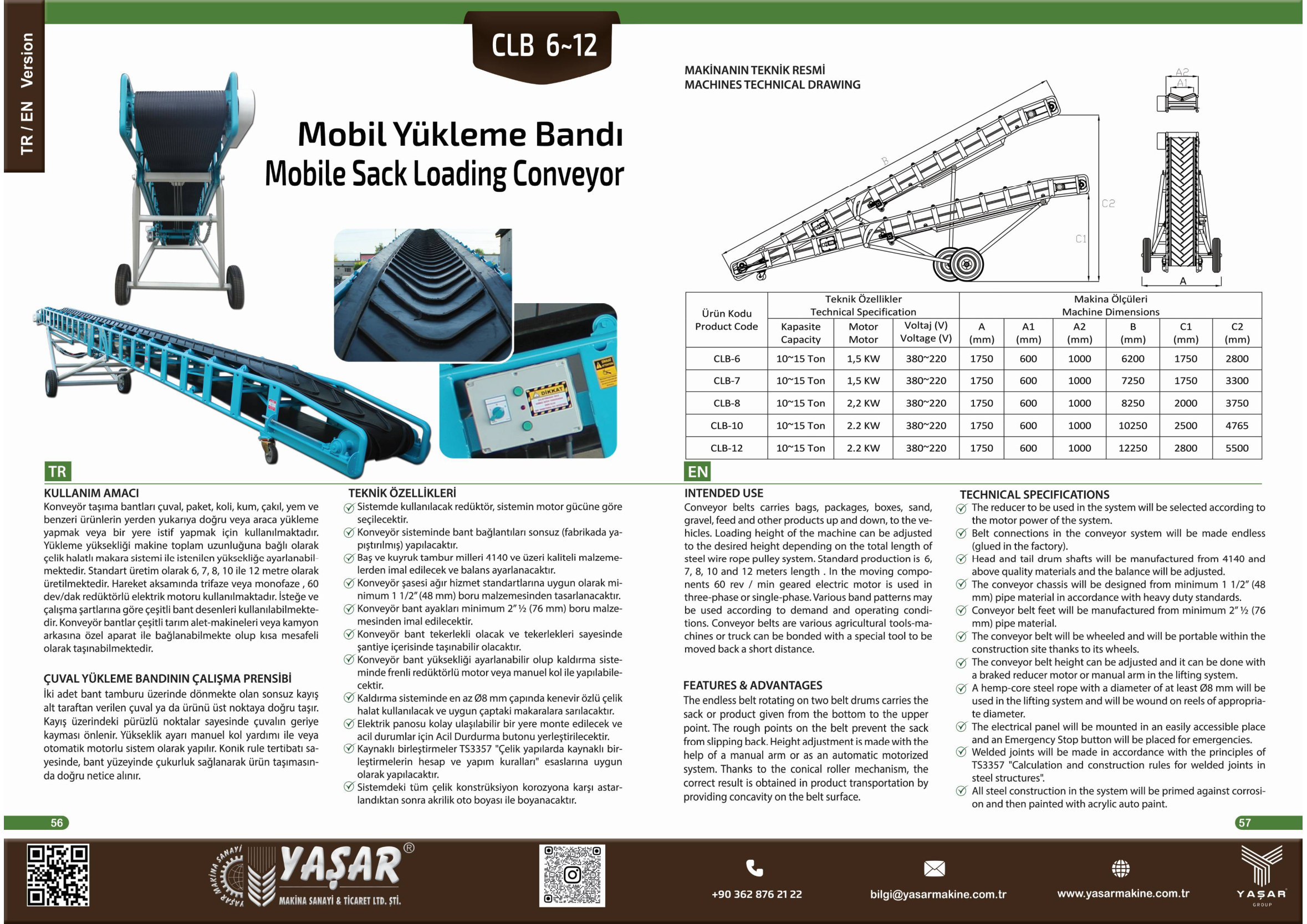 Mobil Yükleme Bandı katalog sayfası